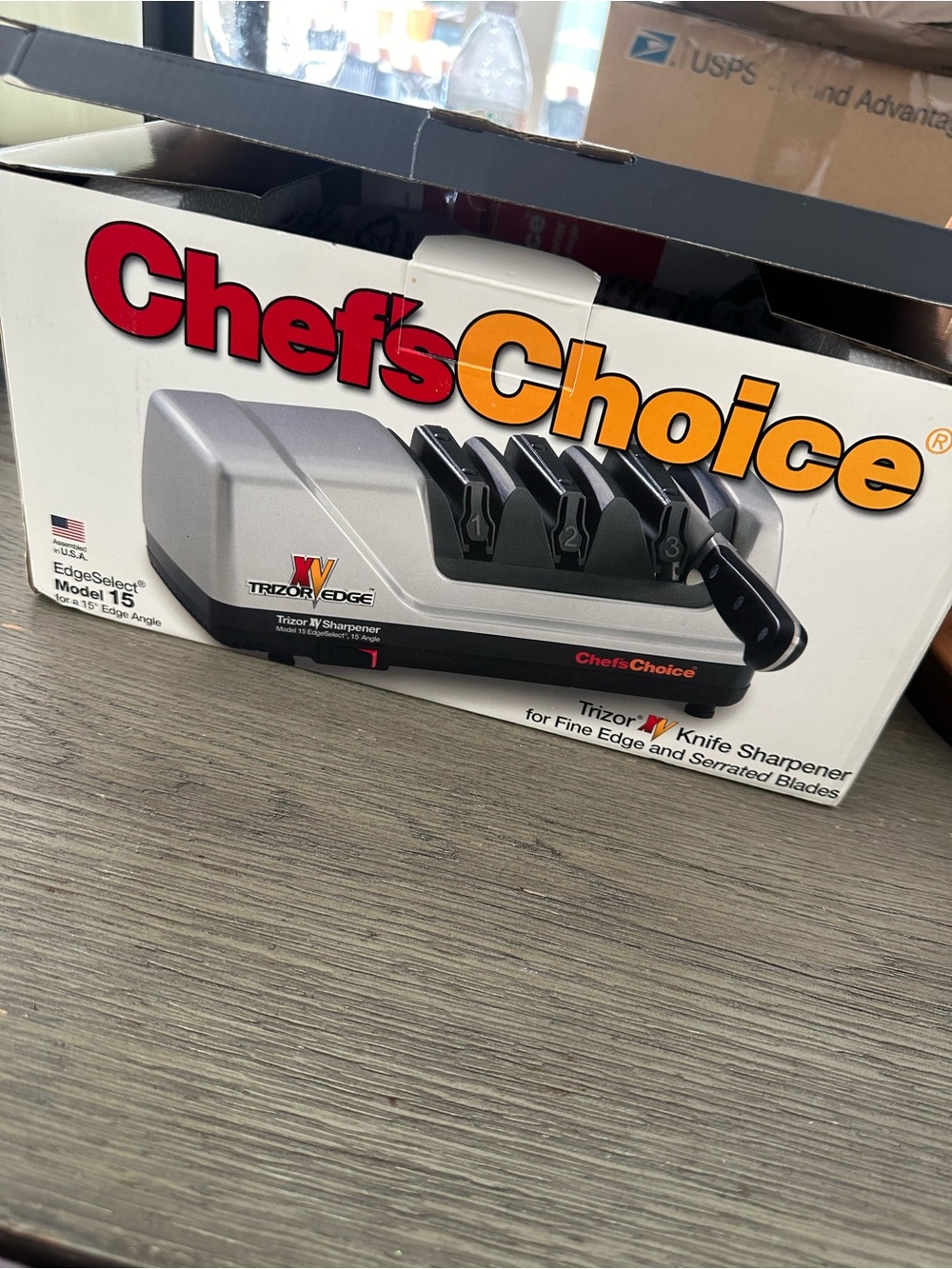 Chefs Choice Trizor XV Edge Electric 3 Stage Knife Sharpener Model 15